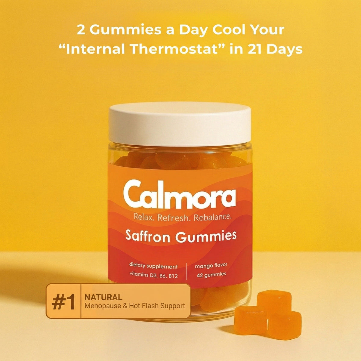 Saffron Gummies for Menopause: Energy & Confidence - Calmora By Calmi